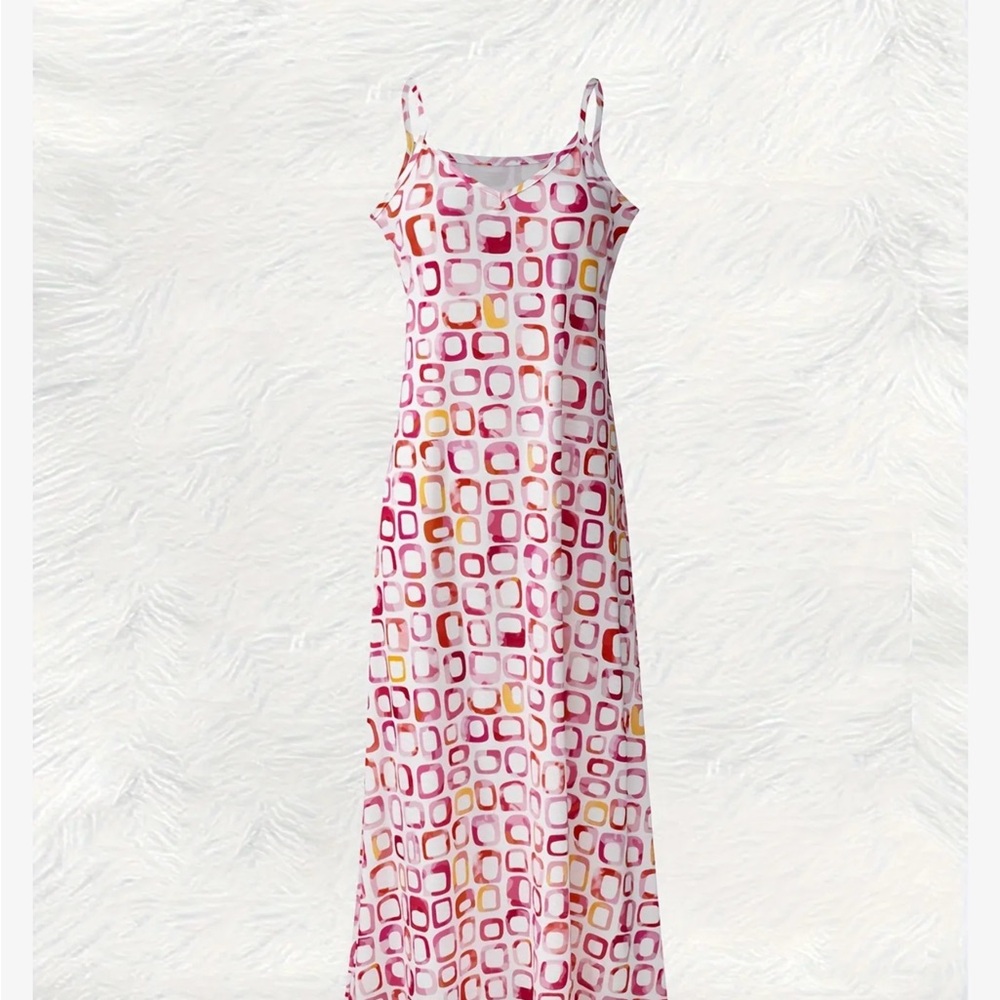 Colorful Geometric Maxi Dress - Picture 3 of 6